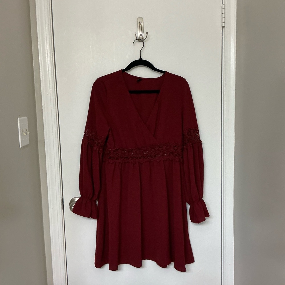 Burgundy dress